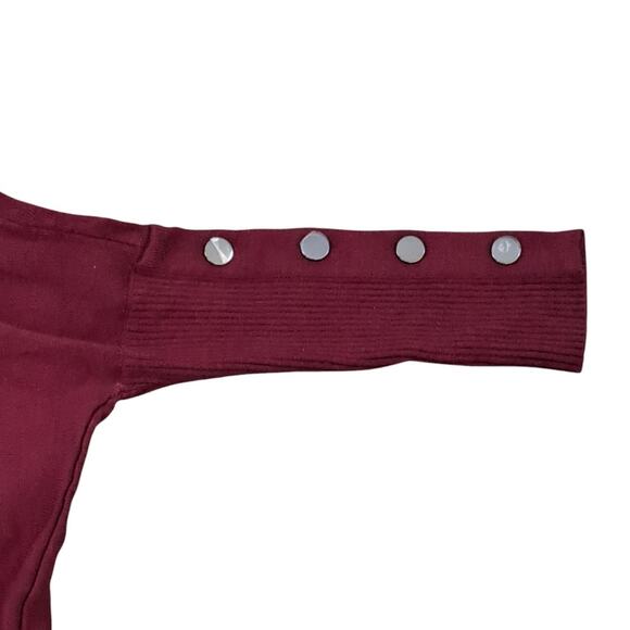 NWT Alfani Turtleneck Poncho Sweater X-Small Malbec - Picture 5 of 6